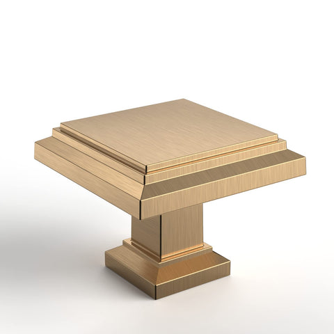 Amerdeco champagne bronze cabinet knob closeup with a smooth satin finish