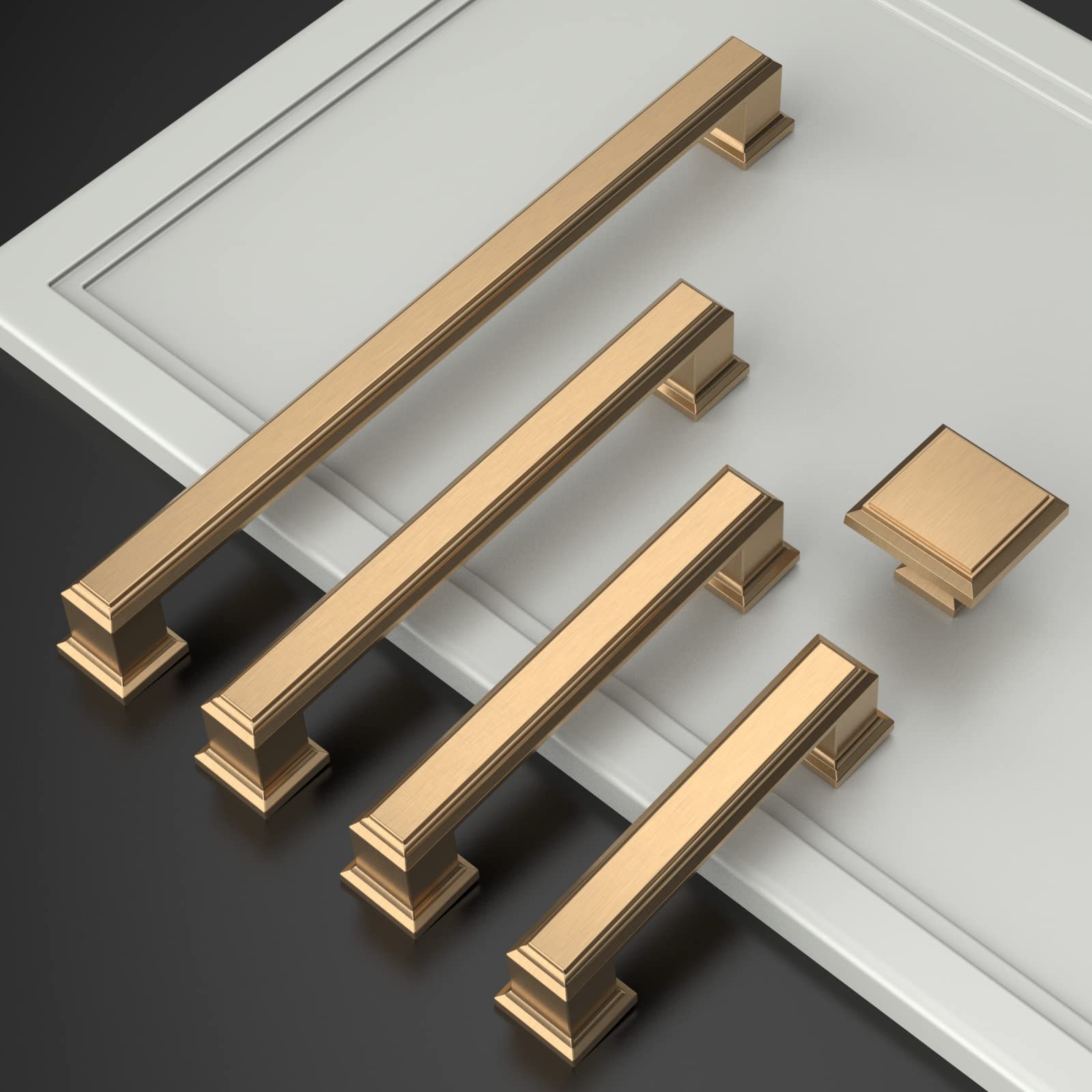 Amerdeco champagne bronze cabinet pull 117mm length shown for versatile mounting options