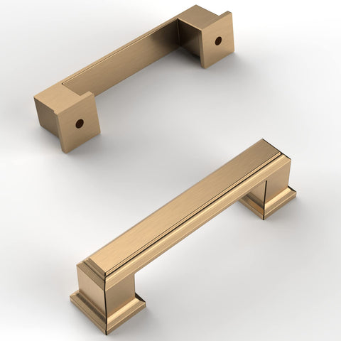 Amerdeco champagne bronze cabinet pull 3inch close-up showing sleek finish.