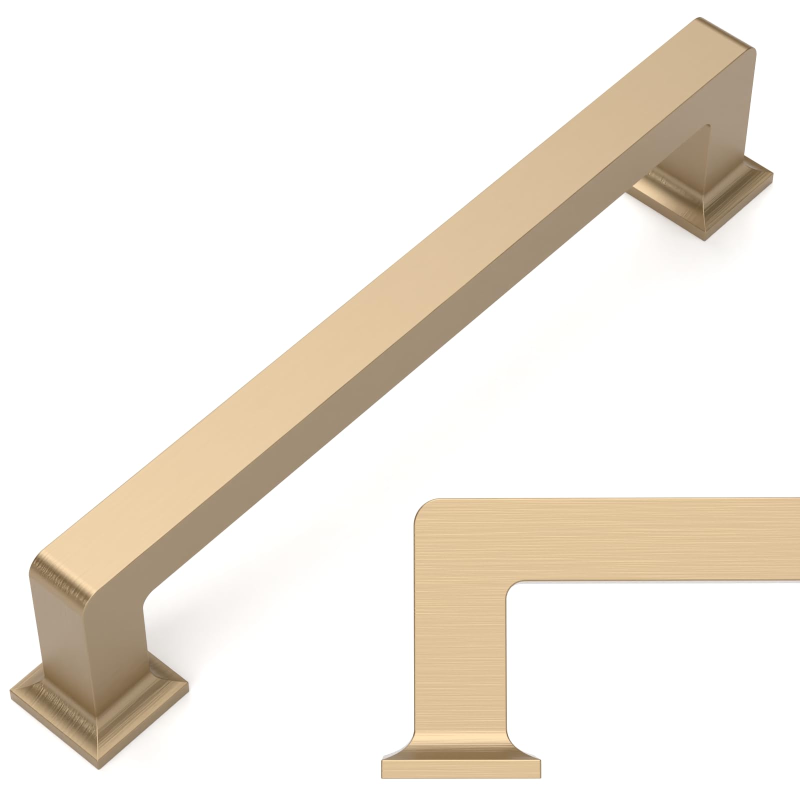 Amerdeco champagne bronze cabinet pull 5in close-up with durable finish