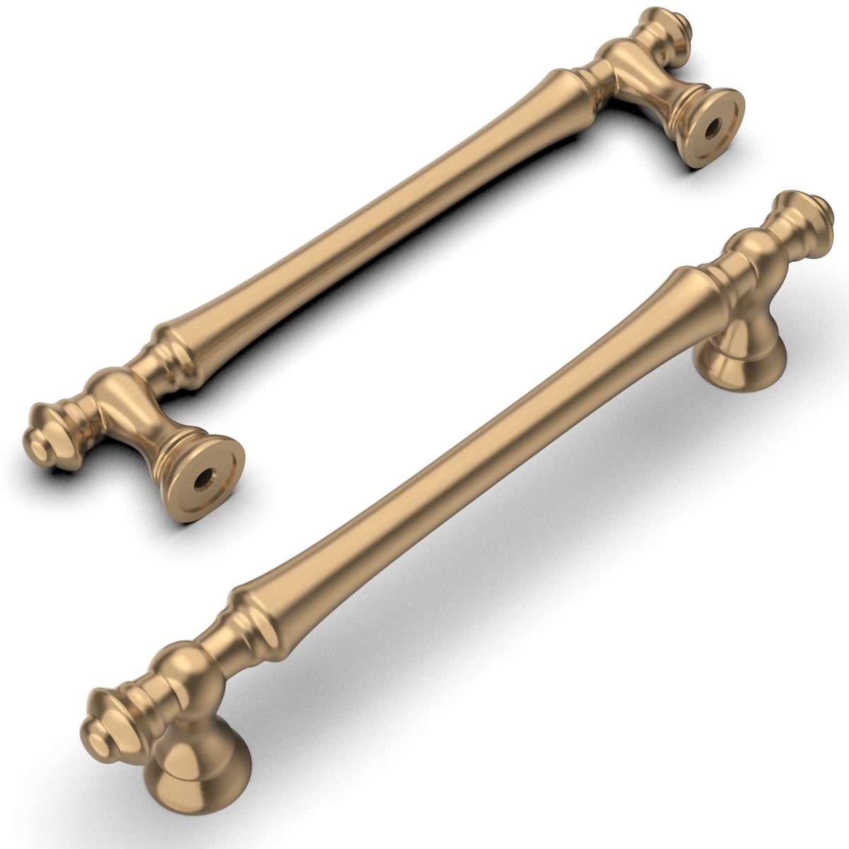 Amredeco champagne bronze cabinet pulls, front view, adds stylish, durable hardware to your cabinets.