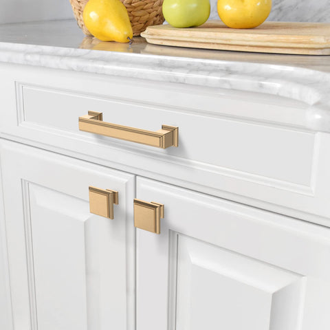 Amerdeco champagne bronze drawer handle close-up with smooth grip for comfortable use