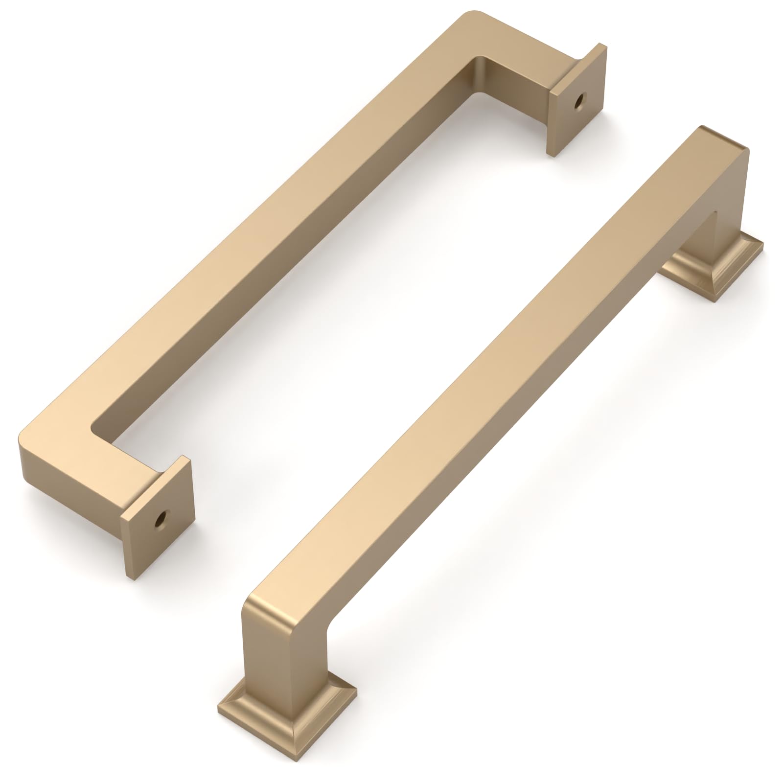 Amerdeco champagne bronze drawer pull close-up highlighting comfortable grip