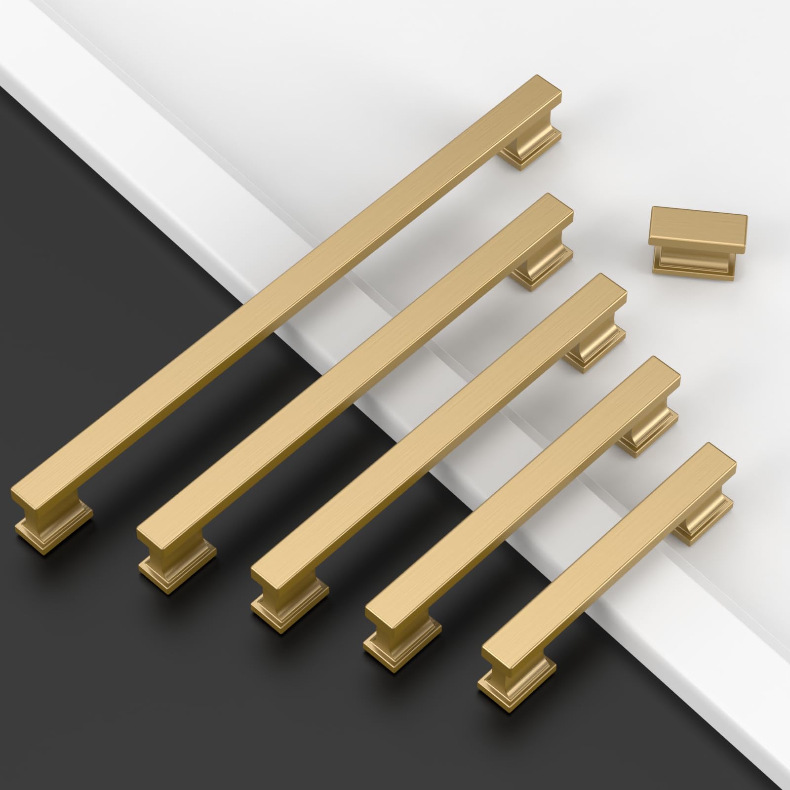 Amerdeco champagne bronze pull side view highlights sleek, durable finish.