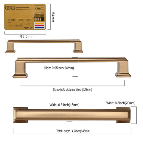 Amerdeco champagne bronze pulls on a dresser front for refreshed look