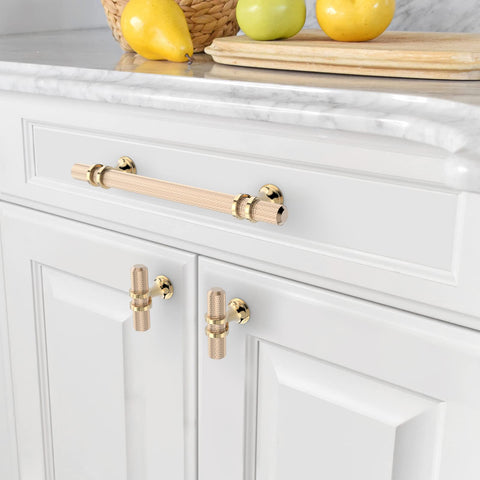 Amerdeco knurled cabinet pull enhances grip and style.