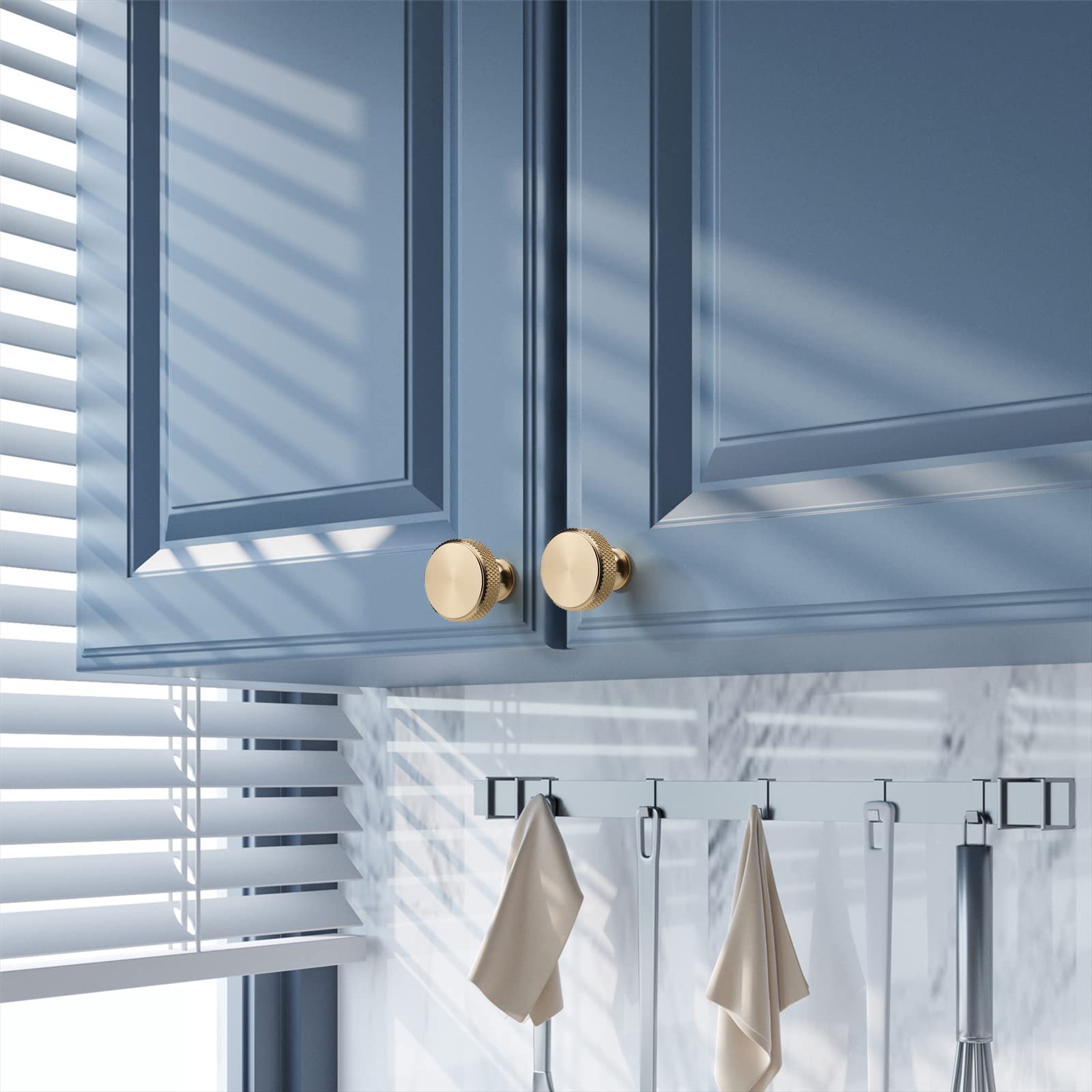 Amerdeco gold knurled wardrobe door handle for updated dressers