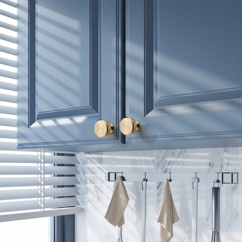 Amerdeco gold knurled wardrobe door handle for updated dressers
