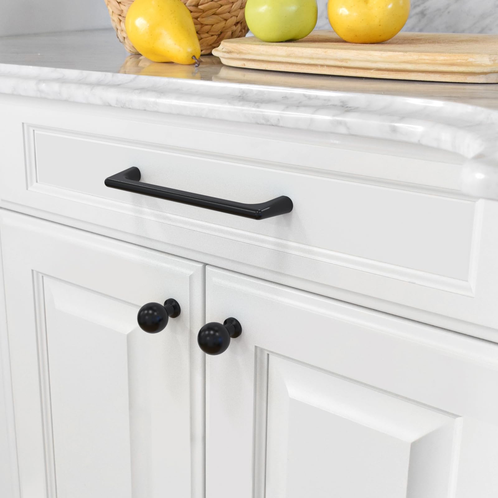 Amerdeco matte black kitchen pulls 10-pack for cohesive cabinet hardware