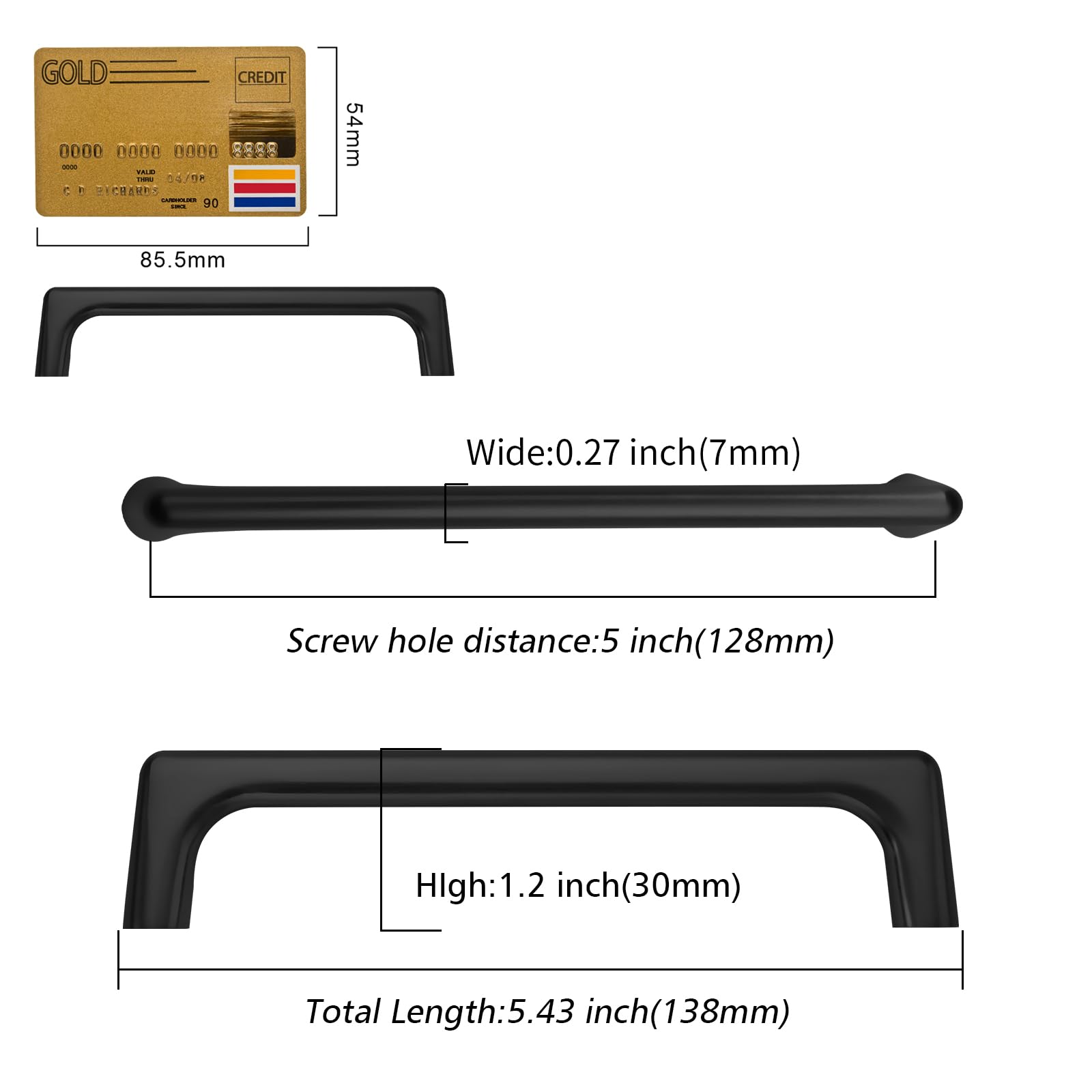 Amerdeco modern cabinet handle collection in matte black for refreshed decor