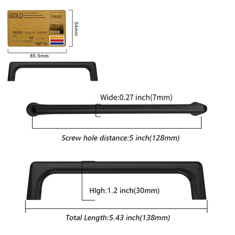 Amerdeco modern cabinet handle collection in matte black for refreshed decor