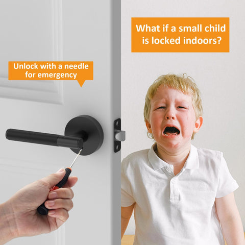 Amerdeco reversible keyless door handle fits left or right handed doors