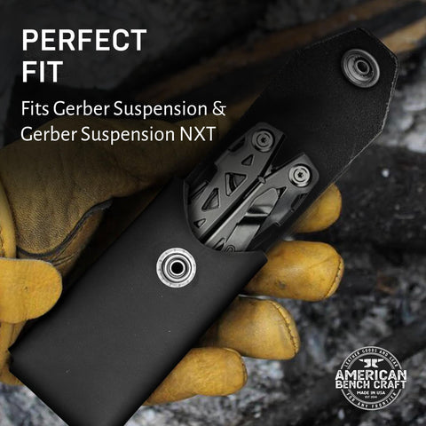 American Bench Craft full-grain leather belt pouch offers classic look and long-lasting protection.
