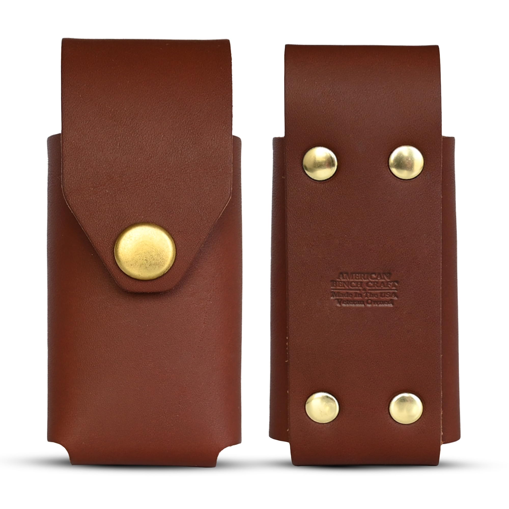 American Bench Craft full grain leather multitool holster keeps tools secure