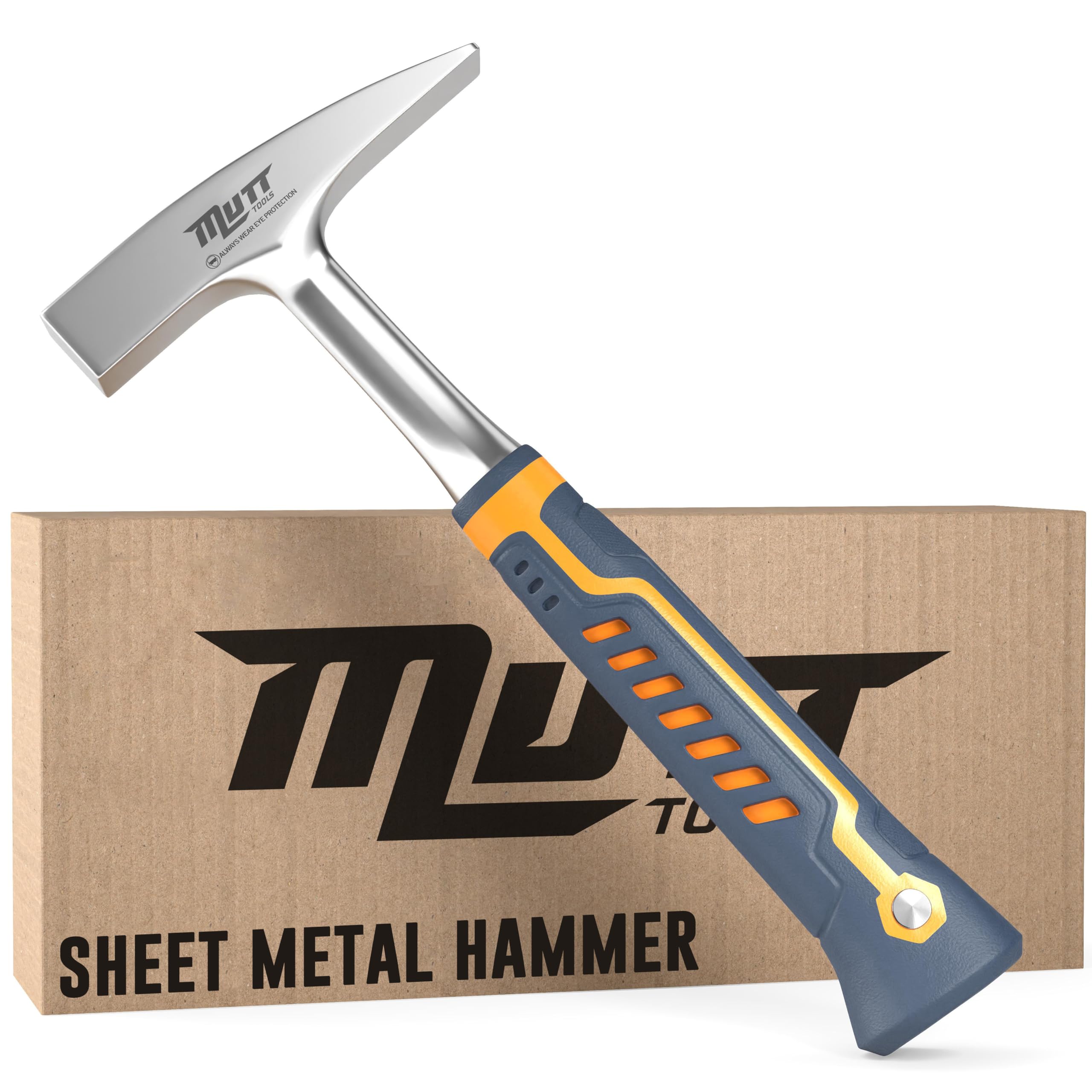 AMERICAN MUTT TOOLS 18oz hammer head enables precise sheet metal shaping.