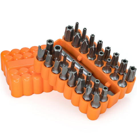 AMERICAN MUTT TOOLS 33pc security bit set case keeps bits organized for quick tasks