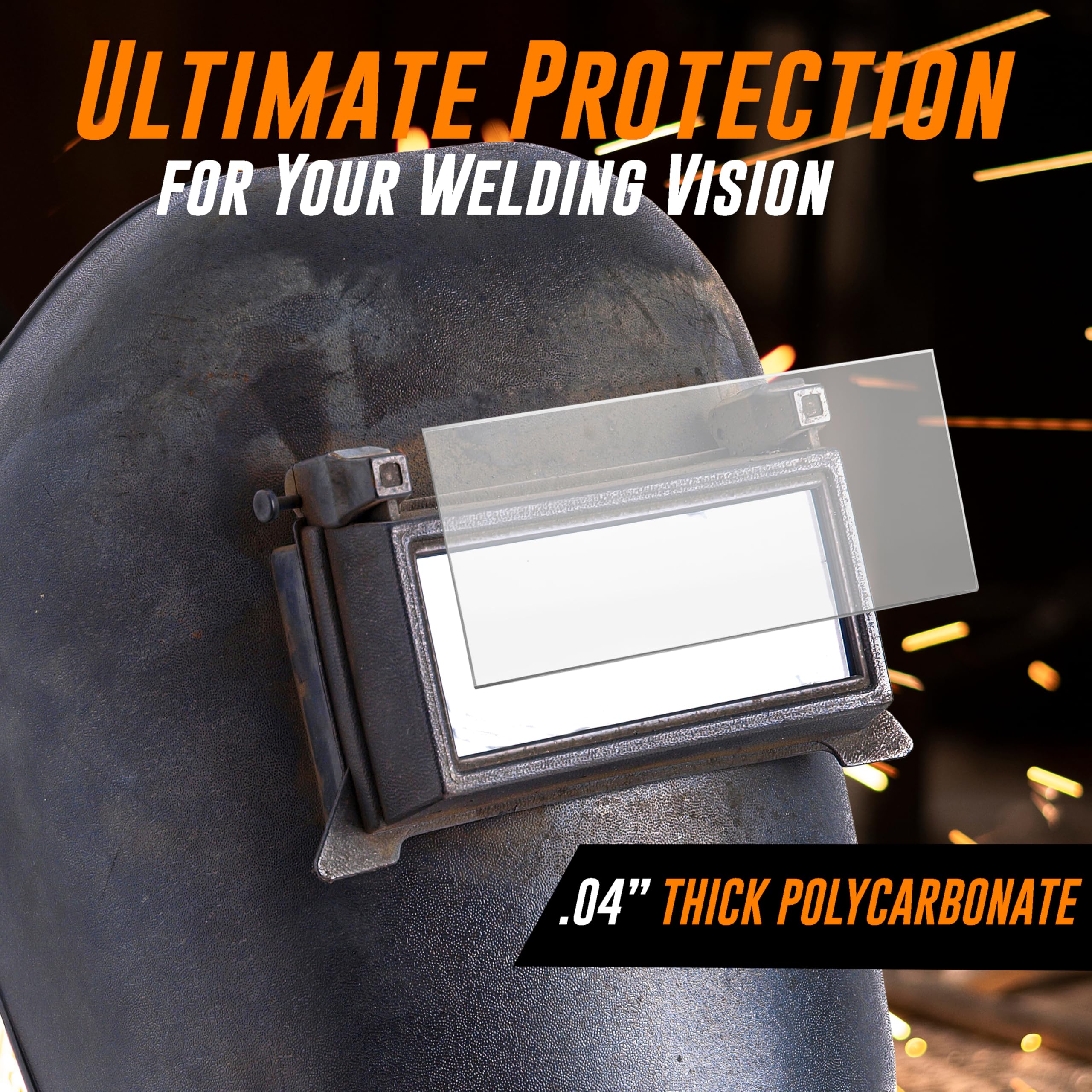 American Mutt Tools 2x4 hood lens offers clear visibility during precise welds.