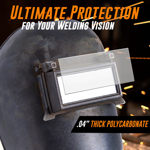 American Mutt Tools 2x4 hood lens offers clear visibility during precise welds.