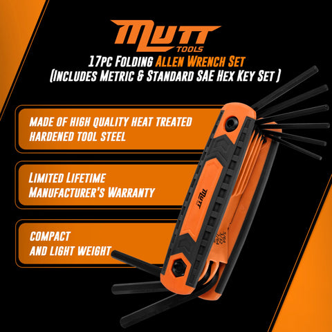 AMERICAN MUTT TOOLS SAE hex keys for imperial hardware maintenance.