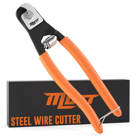 AMERICAN MUTT TOOLS Mutt Tools steel cable cutters front angle showing precise cuts.