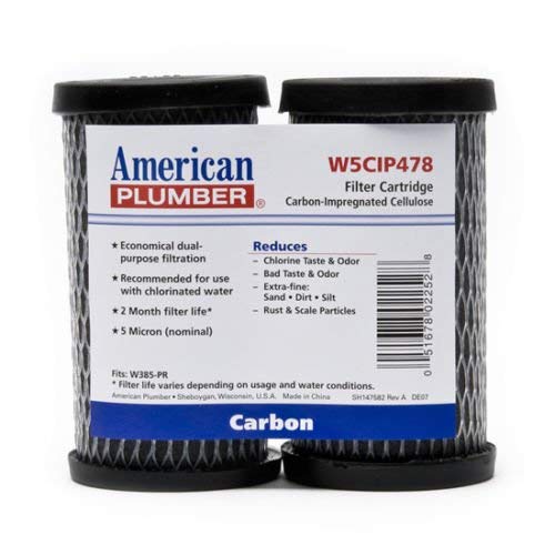 American Plumber W5CIP478 5-micron undersink filter reduces chlorine taste and odors