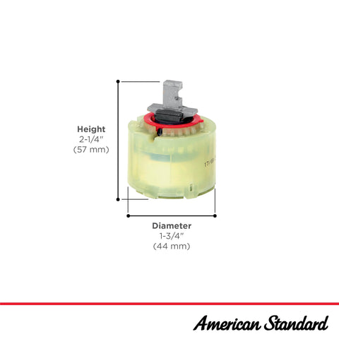 Shower faucet assembly shown with installation-friendly angle and 47 mm cartridge.