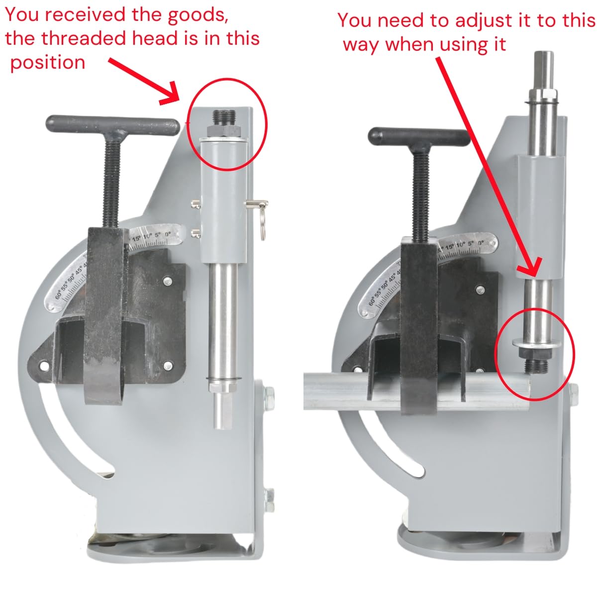 Americangaslogs built-in clamp holds tubing securely during notch