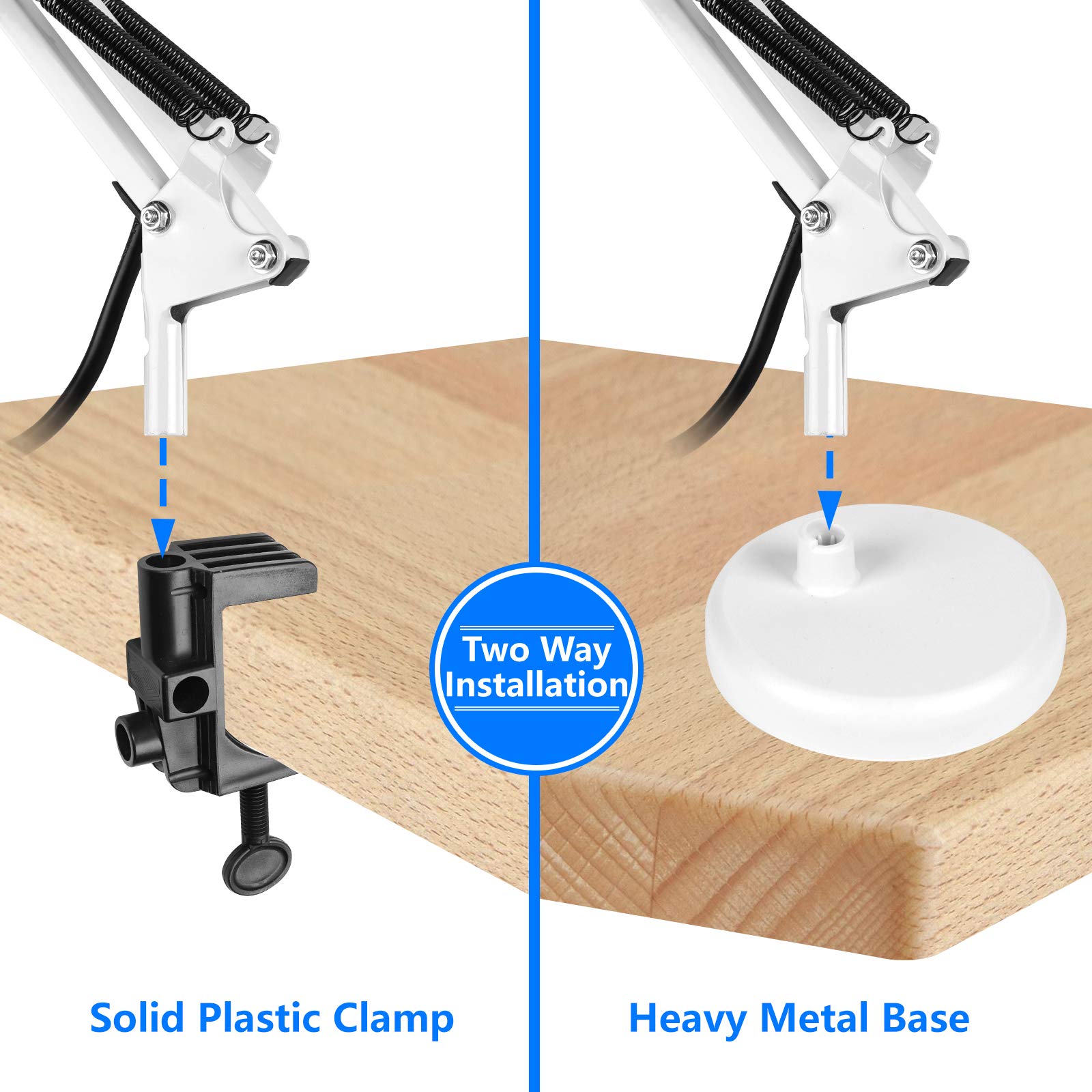 AmeriTop metal desk lamp shade with durable construction and sleek black finish.