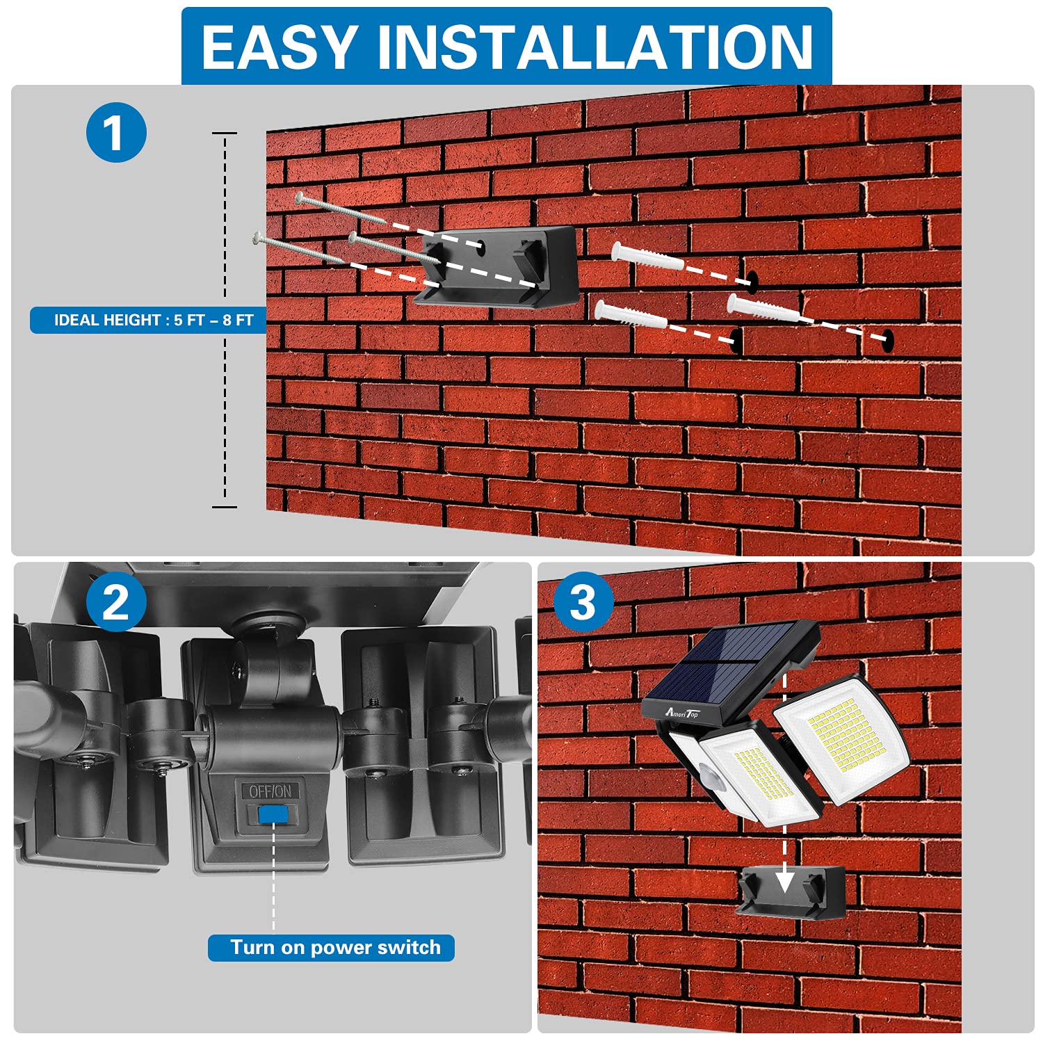 AmeriTop motion sensor detects activity up to 26 feet for automatic lighting