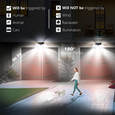 AmeriTop solar light with motion sensor activated for security