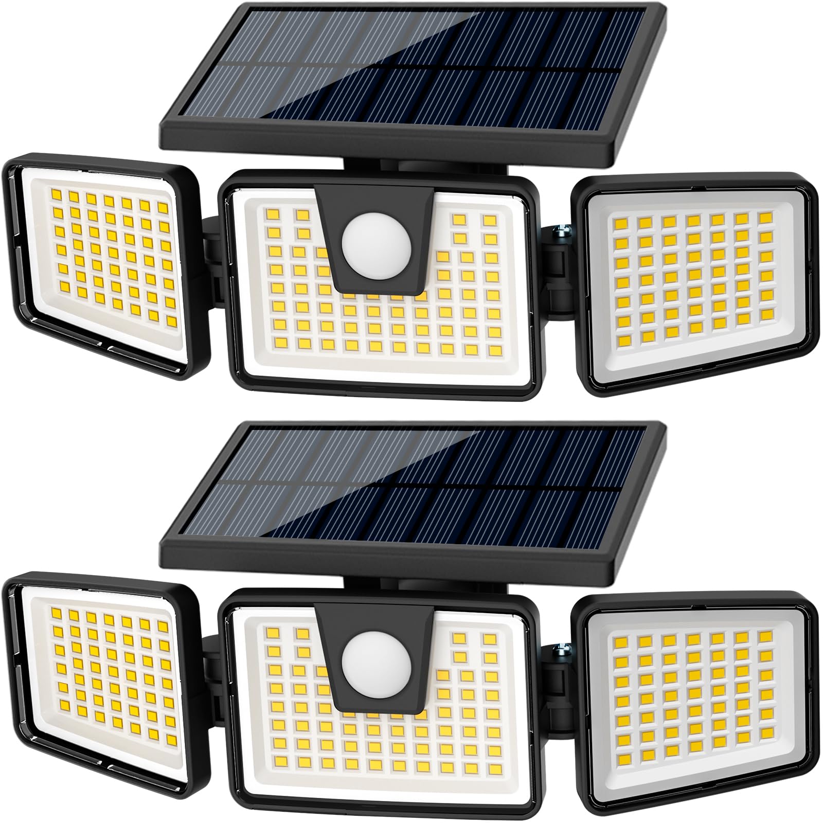 AmeriTop outdoor solar light with three heads delivers broad coverage.