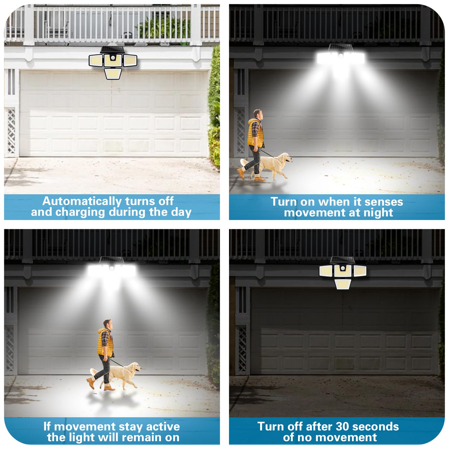 AmeriTop daylight flood light provides clear nighttime visibility