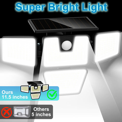 AmeriTop IP65 waterproof solar flood light withstands rain and snow