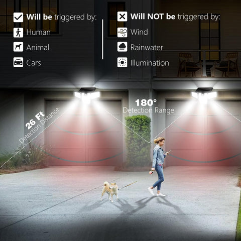 AmeriTop solar light showing 320-degree wide angle coverage
