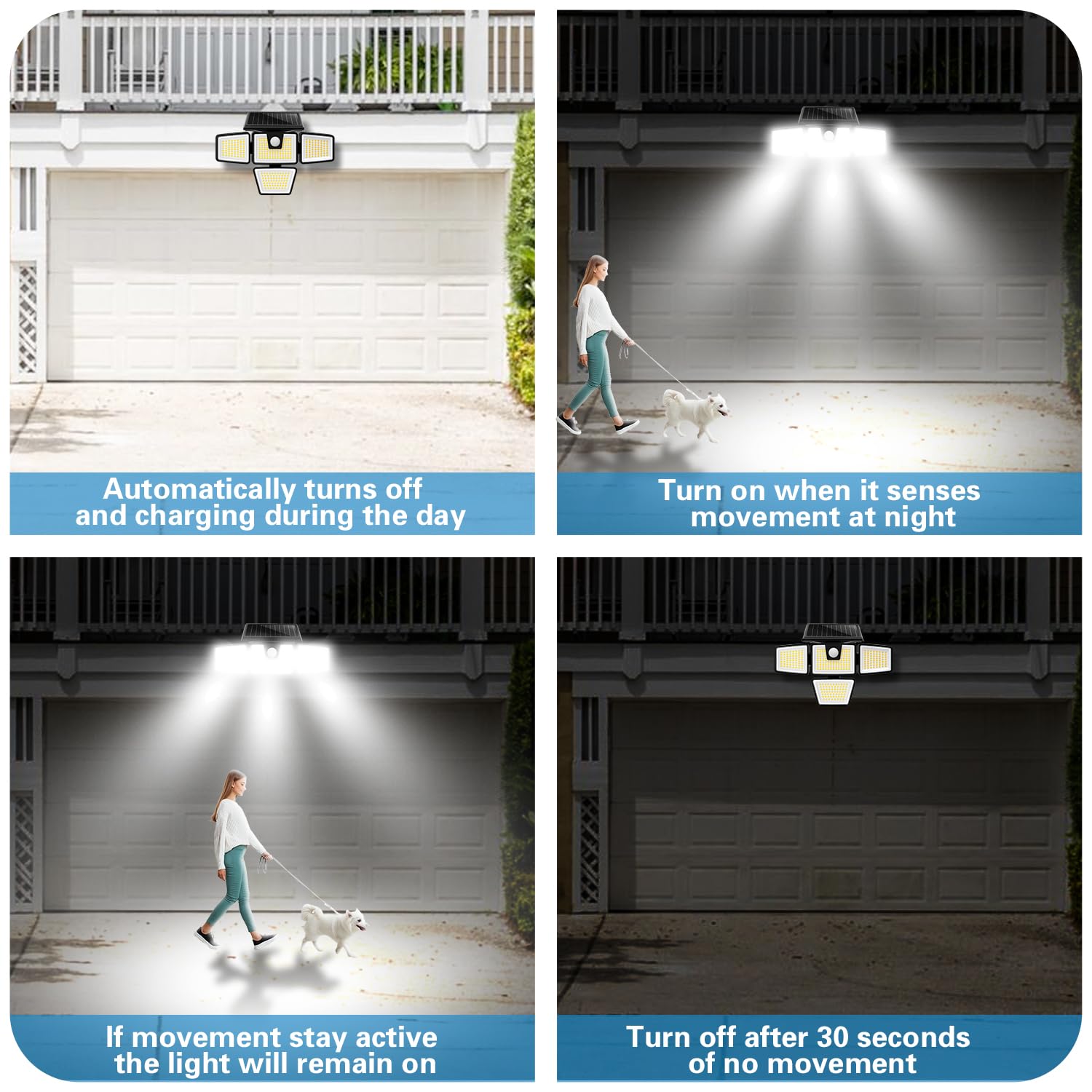 AmeriTop solar lights suitable for yard garage patio or driveway
