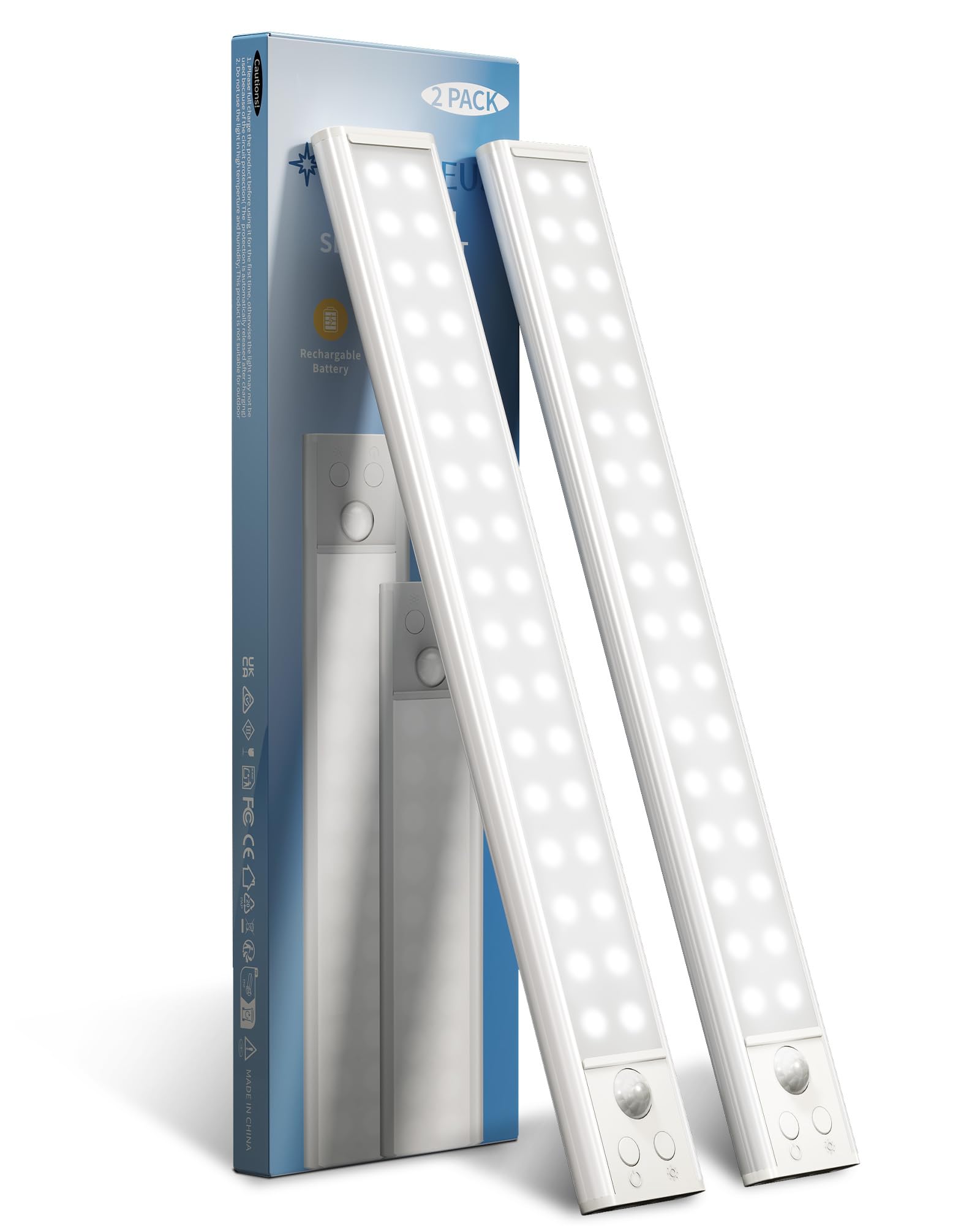 AMETHEUS 12-inch under-cabinet light with magnetic mount for bright task lighting.