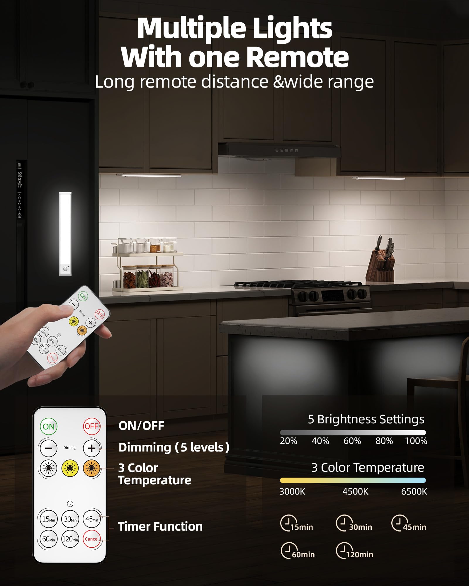 AMETHEUS rechargeable battery-powered lighting with USB-C charging