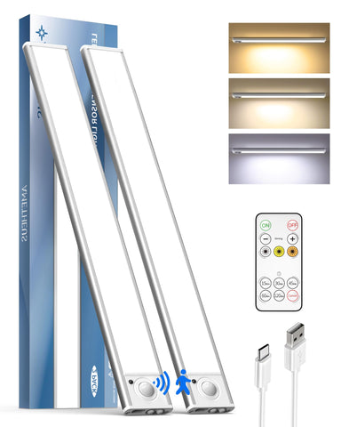 AMETHEUS 2Pack under-cabinet light with motion sensor for hands-free kitchen tasks