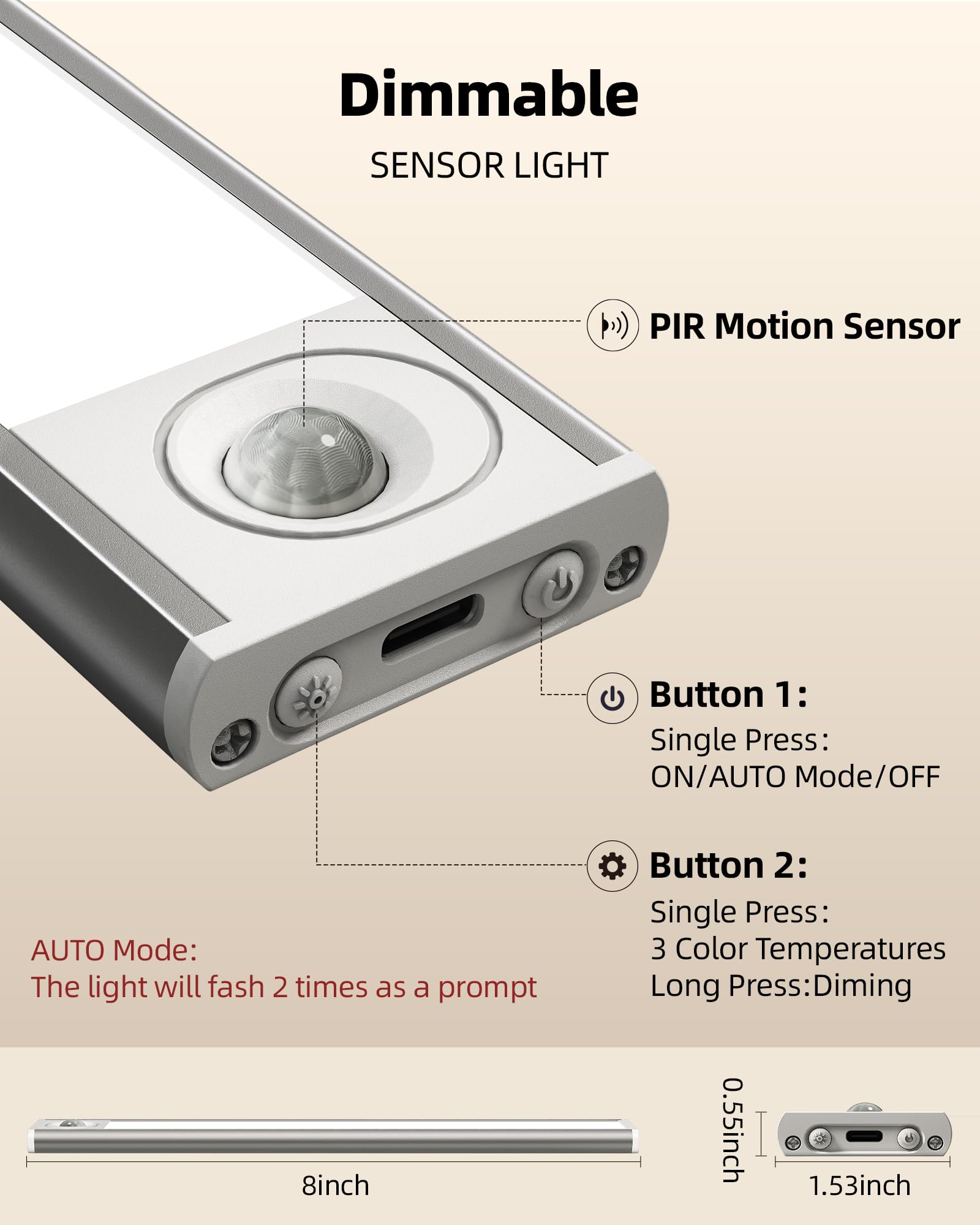 AMETHEUS 34 LEDs deliver soft, glare-free illumination for comfortable visibility.
