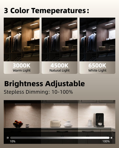 Remote-controlled AMETHEUS cabinet light with timer options
