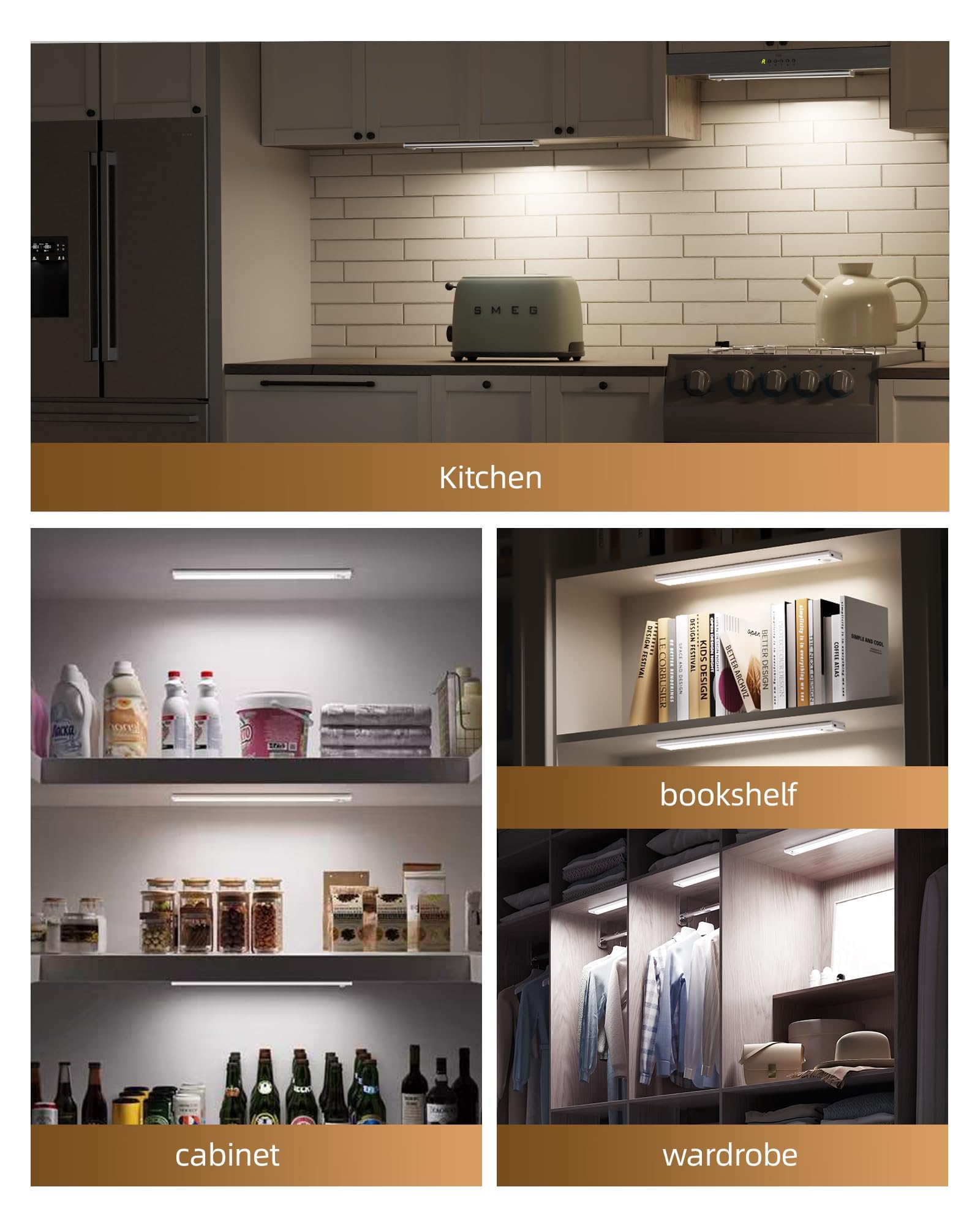 AMETHEUS ideal for stairs, pantry, and closets with motion-activated lighting.