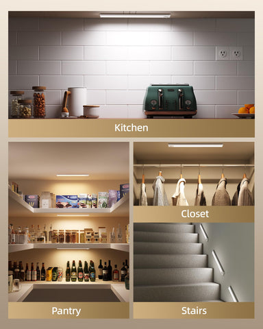 AMETHEUS long-lasting wireless lighting for kitchens, wardrobes, and pantries.