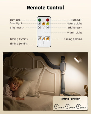 AMETHEUS LED wall light 360° rotation with strong magnet for flexible illumination.