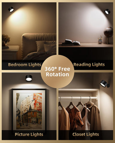 AMETHEUS wall light magnetic mount for quick setup