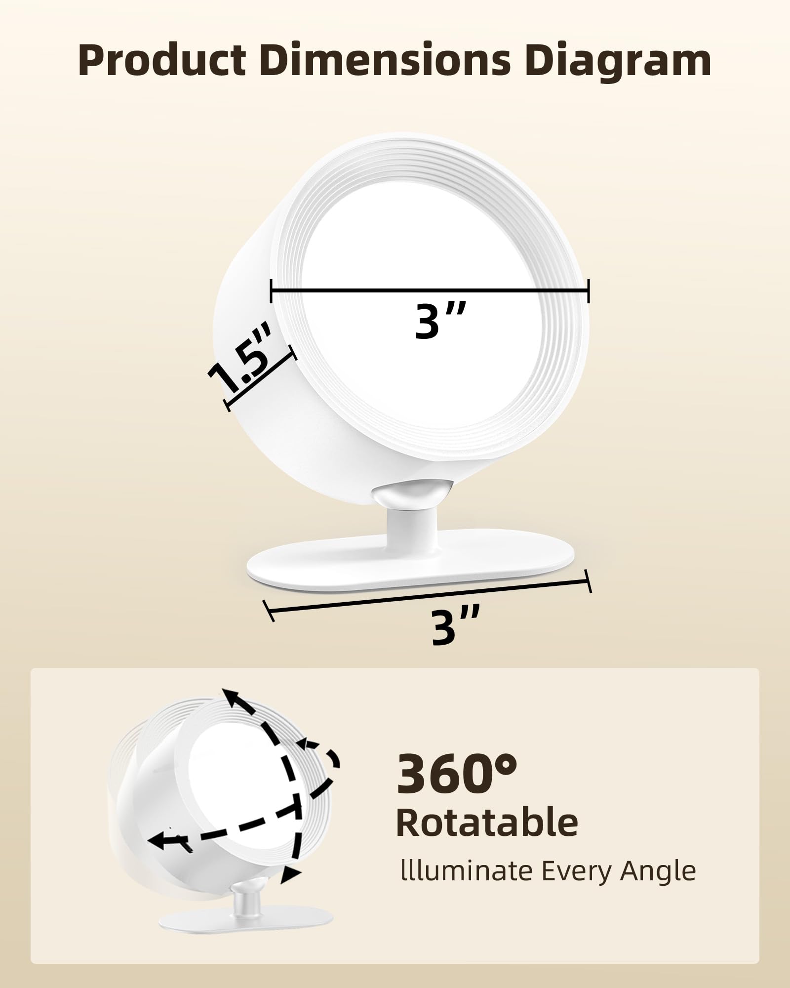 AMETHEUS cordless LED wall light with rechargeable battery for versatile placement