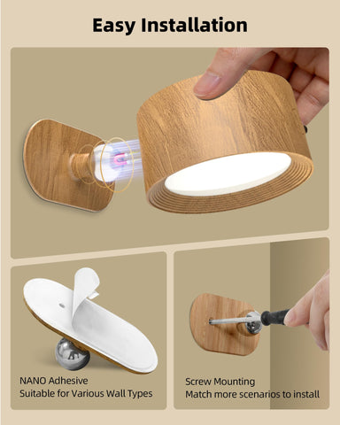 AMETHEUS LED wall light USB-C charging cable included.