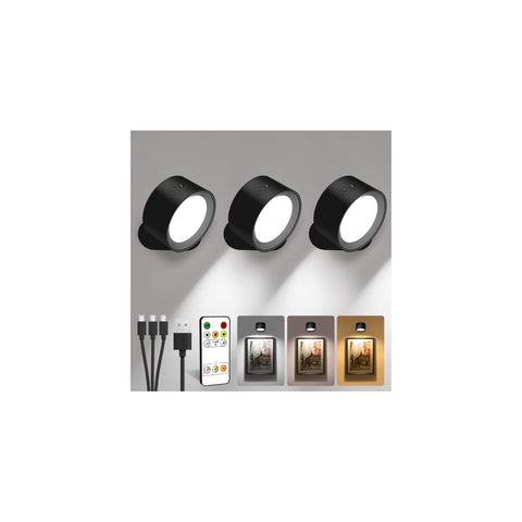 AMETHEUS LED wall light with remote control for easy bedside lighting.