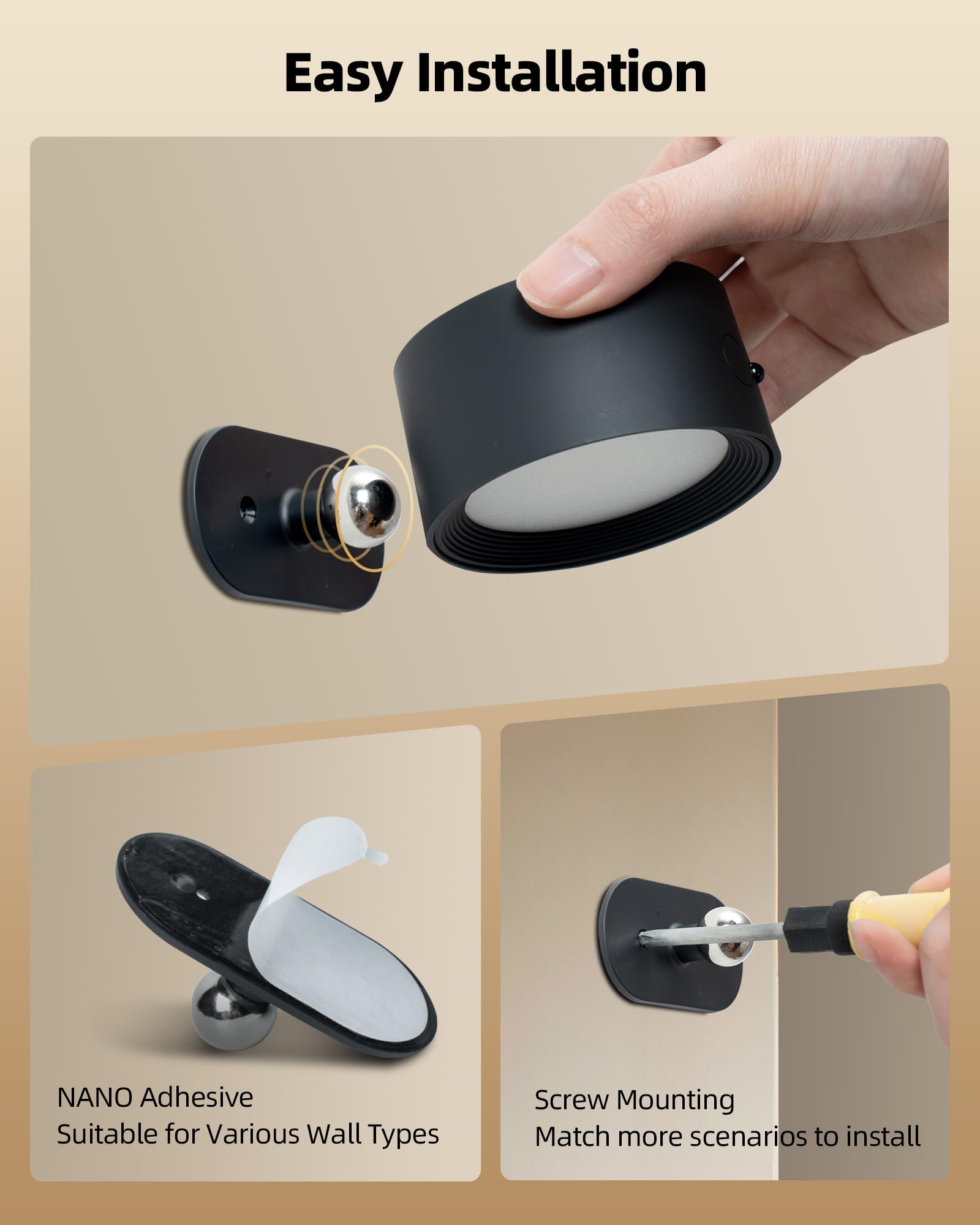 AMETHEUS package includes wall lights, manual, cable, and warranty.