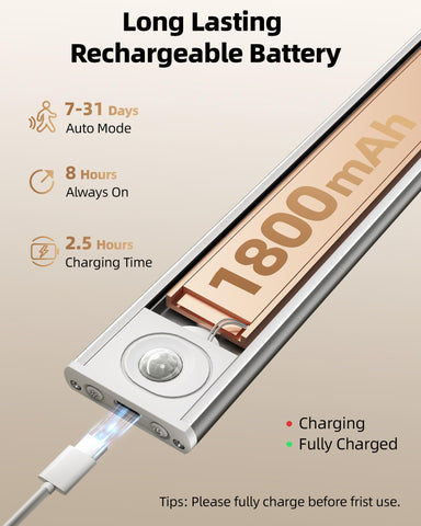 AMETHEUS rechargeable 1800mAh battery powers wireless operation