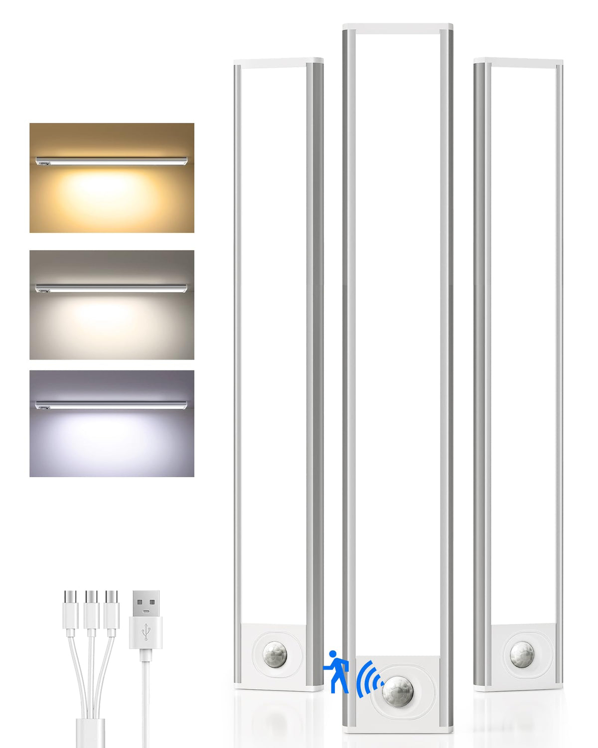 AMETHEUS under-cabinet wireless light with motion sensor for hands-free kitchen illumination.